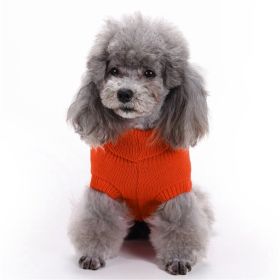 Dog Sweater Warm Pet Sweater Dog Sweaters for Small Dogs Medium Dogs Large Dogs Cute Knitted Classic Clothes Coat for Dog Puppy - X-Large - ORANGE