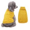 Dog Sweater Warm Pet Sweater Dog Sweaters for Small Dogs Medium Dogs Large Dogs Cute Knitted Classic Clothes Coat for Dog Puppy - Large - YELLOW