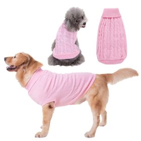 Dog Sweater Warm Pet Sweater Dog Sweaters for Small Dogs Medium Dogs Large Dogs Cute Knitted Classic Clothes Coat for Dog Puppy - Small - PINK