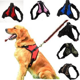 Dog Chest Harness Explosion-Proof Traction Rope For Medium and Large Dog Cat Lash Nylon Material Golden Retriever Pet Supplies - Purple - S for 5-12kg