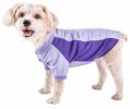 Pet Life Active 'Barko Pawlo' Relax-Stretch Wick-Proof Performance Dog Polo T-Shirt - Purple - X-Large