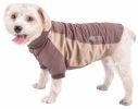 Pet Life Active 'Barko Pawlo' Relax-Stretch Wick-Proof Performance Dog Polo T-Shirt - Brown - Large