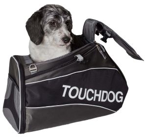 Touchdog Modern-Glide Airline Approved Water-Resistant Dog Carrier - B81BKLG