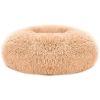 Pet Dog Bed Soft Warm Fleece Puppy Cat Bed Dog Cozy Nest Sofa Bed Cushion L Size - Brown - L