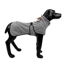 Water Repellent Softshell Dog Jacket Pet Clothes for Spring Autumn, Pets Apparel Winter Warm Coats Puppy Comfort Vest-(lightgray, size L) - as picture