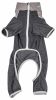 Pet Life Active 'Embarker' Heathered Performance 4-Way Stretch Two-Toned Full Body Warm Up - Black - X-Large