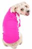 Pet Life Active 'Barko Pawlo' Relax-Stretch Wick-Proof Performance Dog Polo T-Shirt - Pink - X-Large