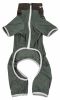 Pet Life Active 'Embarker' Heathered Performance 4-Way Stretch Two-Toned Full Body Warm Up - Green - Small