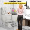 VEVOR 50 Inch Dog Grooming Tub, Professional Stainless Steel Pet Dog Bath Tub, with Steps Faucet & Accessories Dog Washing Station Left Door - Default