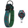 Cross-border new dog collar airtag locator anti-lost pet collar; Pet Collar with AirTag Case Holder - Love green collar set - Size M: 3.0 * 37-45cm