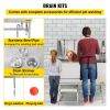 VEVOR 50 Inch Dog Grooming Tub, Professional Stainless Steel Pet Dog Bath Tub, with Steps Faucet & Accessories Dog Washing Station Left Door - Default