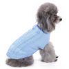 Dog Sweater Warm Pet Sweater Dog Sweaters for Small Dogs Medium Dogs Large Dogs Cute Knitted Classic Clothes Coat for Dog Puppy - Small - LIGHT BLUE