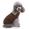 Dog Sweater Warm Pet Sweater Dog Sweaters for Small Dogs Medium Dogs Large Dogs Cute Knitted Classic Clothes Coat for Dog Puppy - Medium - BROWN