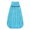 Dog Sweater Warm Pet Sweater Dog Sweaters for Small Dogs Medium Dogs Large Dogs Cute Knitted Classic Clothes Coat for Dog Puppy - Large - BLUE
