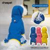 Small dog raincoat; body full surrounding; waterproof poncho pet clothes; with tow holes in the back - Rose red - L (recommended weight 6-9 jin)