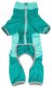 Pet Life Active 'Warm-Pup' Heathered Performance 4-Way Stretch Two-Toned Full Body Warm Up - Green - X-Small