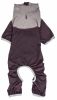 Pet Life Active 'Embarker' Heathered Performance 4-Way Stretch Two-Toned Full Body Warm Up - Brown - X-Small