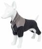 Pet Life Active 'Embarker' Heathered Performance 4-Way Stretch Two-Toned Full Body Warm Up - Black - Large