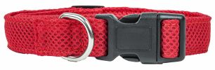 Pet Life 'Aero Mesh' 360 Degree Dual Sided Comfortable And Breathable Adjustable Mesh Dog Collar - Red - Large