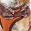 Pet Life Luxe 'Pawsh' 2-In-1 Mesh Reversed Adjustable Dog Harness-Leash W/ Fashion Bowtie - Small
