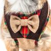 Pet Life Luxe 'Dapperbone' 2-In-1 Mesh Reversed Adjustable Dog Harness-Leash W/ Fashion Bowtie - Large