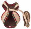Pet Life Luxe 'Dapperbone' 2-In-1 Mesh Reversed Adjustable Dog Harness-Leash W/ Fashion Bowtie - Large