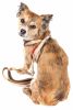 Pet Life Luxe 'Dapperbone' 2-In-1 Mesh Reversed Adjustable Dog Harness-Leash W/ Fashion Bowtie - Large