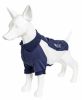 Pet Life Active 'Barko Pawlo' Relax-Stretch Wick-Proof Performance Dog Polo T-Shirt - Navy - Large