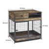 Furniture Dog Cage Crate with Double Doors ,Rustic Brown,31.5"WX22.64"DX30.59"H - as Pic