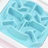 ABS Creative Dog Cat Feeders Anti Choke Food Separate Bowl Non-toxic Pet Plate Kitten Puppy Slow Eating Accessories - Blue