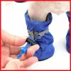 Anti-slip Pet Dog shoes Waterproof boots shoes puppy cat socks boots dog shoes - Red - 7