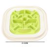 ABS Creative Dog Cat Feeders Anti Choke Food Separate Bowl Non-toxic Pet Plate Kitten Puppy Slow Eating Accessories - Green