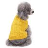 Dog Sweater Warm Pet Sweater Dog Sweaters for Small Dogs Medium Dogs Large Dogs Cute Knitted Classic Clothes Coat for Dog Puppy - Large - YELLOW