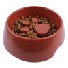 Pet Supplies Dogs Cats Cute Anti-choke Bowl Slow Food Bowl Thickened Plastic Bowl Pet Single Bowl Obesity Prevention Puzzle Bowl - Brown