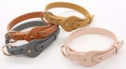 Pet Life 'Ever-Craft' Boutique Series Adjustable Designer Leather Dog Collar - Apricot - Large