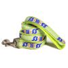 Touchdog 'Chain Printed' Tough Stitched Embroidered Collar and Leash - Yellow - Medium