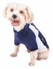Pet Life Active 'Barko Pawlo' Relax-Stretch Wick-Proof Performance Dog Polo T-Shirt - Navy - X-Large
