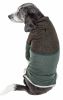 Pet Life Active 'Embarker' Heathered Performance 4-Way Stretch Two-Toned Full Body Warm Up - Green - Large