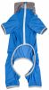 Pet Life Active 'Embarker' Heathered Performance 4-Way Stretch Two-Toned Full Body Warm Up - Blue - Large