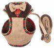 Pet Life Luxe 'Dapperbone' 2-In-1 Mesh Reversed Adjustable Dog Harness-Leash W/ Fashion Bowtie - Large