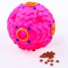 Pet Dog Squeaker Missing Food Ball Squeak Puppy Big Dog Puzzle Training Toys for Dogs French Bulldog Pug Balls Pets Accessories - pink - 7cm