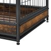 Furniture Dog Cage Crate with Double Doors ,Rustic Brown,31.5"WX22.64"DX30.59"H - as Pic