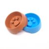 Pet Supplies Dogs Cats Cute Anti-choke Bowl Slow Food Bowl Thickened Plastic Bowl Pet Single Bowl Obesity Prevention Puzzle Bowl - Brown